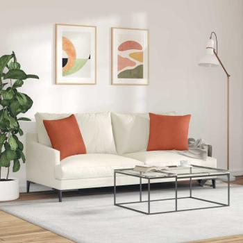 Sofakissen 2 pcs Rot-Orange 45 x 45 cm Cordstoff