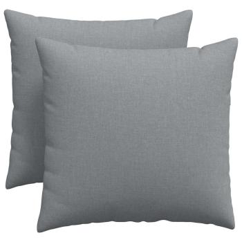 Sofakissen 2 pcs Hellgrau 50 x 50 cm Stoff