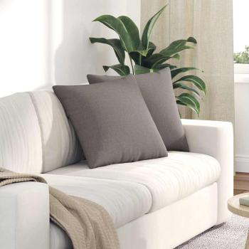 ARDEBO.de - Sofakissen 2 pcs Taupe 50 x 50 cm Stoff
