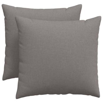 Sofakissen 2 pcs Taupe 50 x 50 cm Stoff