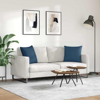 Sofakissen 2 pcs Blau 50 x 50 cm Stoff