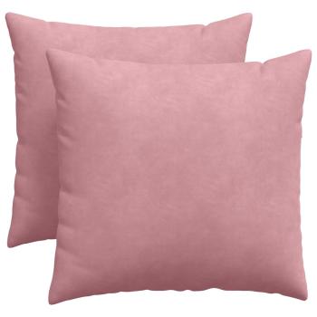 Sofakissen 2 pcs Rosa 50 x 50 cm Cordstoff