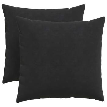 Sofakissen 2 pcs Schwarz 50 x 50 cm Cordstoff