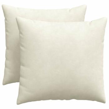 Sofakissen 2 pcs Creme 50 x 50 cm Cordstoff