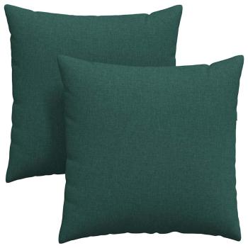 ARDEBO.de - Sofakissen 2 pcs Dunkelgrün 60 x 60 cm Stoff