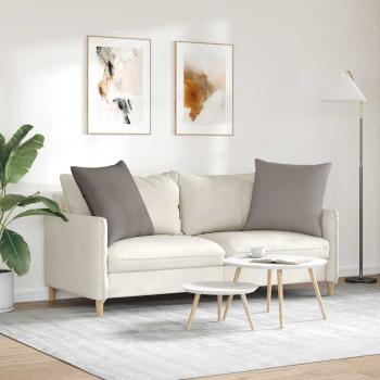 Sofakissen 2 pcs Taupe 60 x 60 cm Stoff
