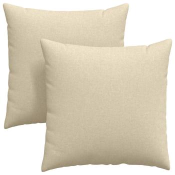 Sofakissen 2 pcs Creme 60 x 60 cm Stoff