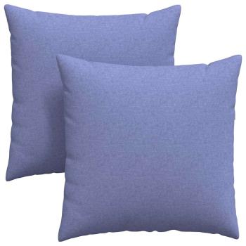 Sofakissen 2 pcs Blau 60 x 60 cm Stoff