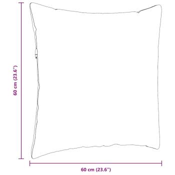 Sofakissen 2 pcs Braun 60 x 60 cm Cordstoff