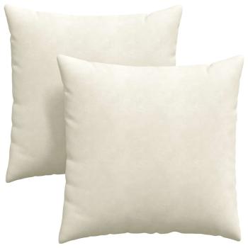 Sofakissen 2 pcs Creme 60 x 60 cm Cordstoff