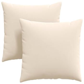 Sofa Kissen 2 pcs Beige 60 x 60 cm Stoff