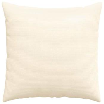 Sofakissen 2 pcs Creme 60 x 60 cm Cordstoff