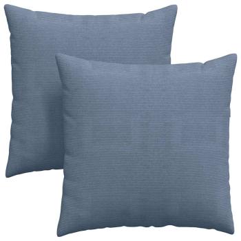 Sofakissen 2 pcs Blau 60 x 60 cm Cordstoff