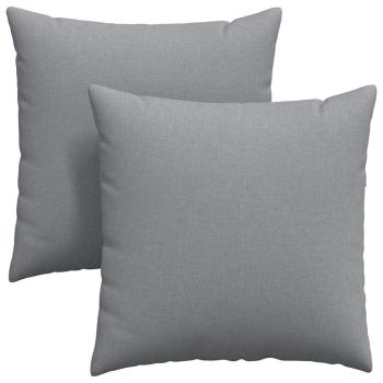 Sofakissen 2 pcs Hellgrau 80 x 80 cm Stoff