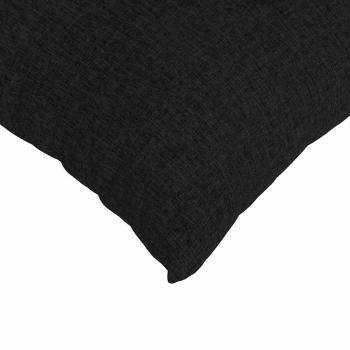Sofakissen 2 Stk. Stoff Schwarz 80 x 80 cm