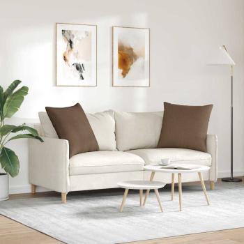 Sofakissen 2 pcs Braun 80 x 80 cm Stoff
