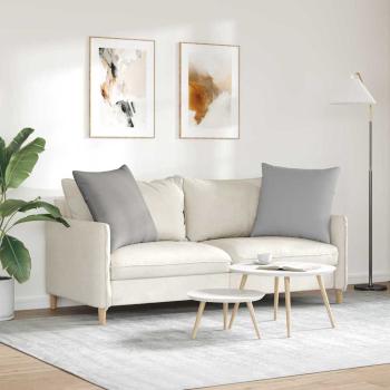Sofakissen 2 stk. Stoff Wolkengrau 80 x 80 cm