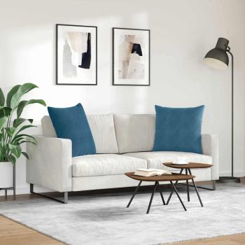 Sofakissen 2 pcs Blau 80 x 80 cm Cordstoff