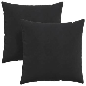 Sofakissen 2 pcs Schwarz 80 x 80 cm Cordstoff