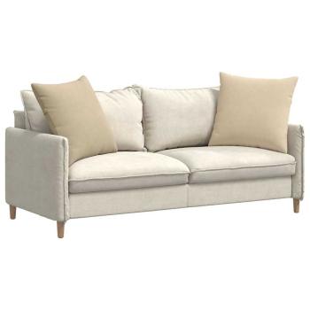 Sofa Kissen 2 pcs Creme 80 x 80 cm Stoff