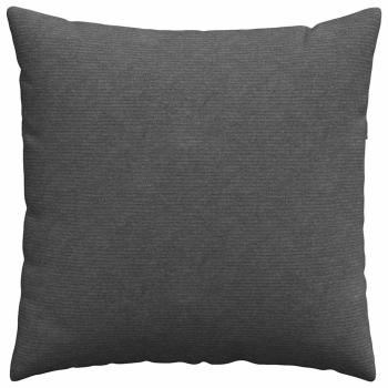 Sofakissen 2 Stück Dunkelgrau 80 x 80 cm Cordstoff