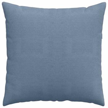 Sofakissen 2 Stück Blau 80 x 80 cm Cordstoff