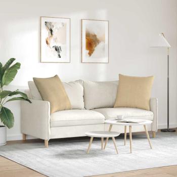 Sofakissen 2 Stück Grau-Grün 80 x 80 cm Cordstoff