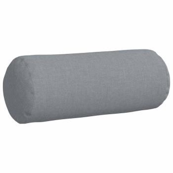 Bolsterkissen 2 pcs Hellgrau Ø 15 x 40 cm Stoff