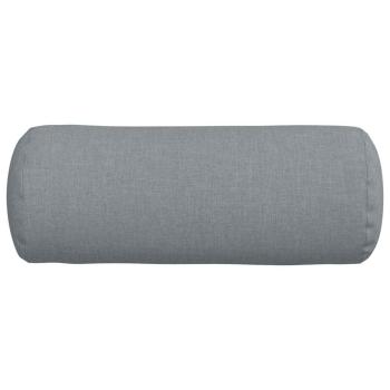 Bolsterkissen 2 pcs Hellgrau Ø 15 x 40 cm Stoff