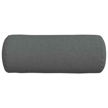 Bolsterkissen 2 pcs Dunkelgrau Ø 15 x 40 cm Stoff