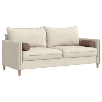 Bolsterkissen 2 pcs Braun Ø 15 x 40 cm Stoff