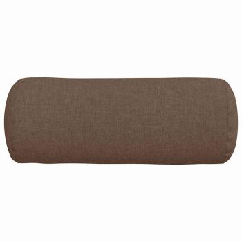 Bolsterkissen 2 pcs Braun Ø 15 x 40 cm Stoff