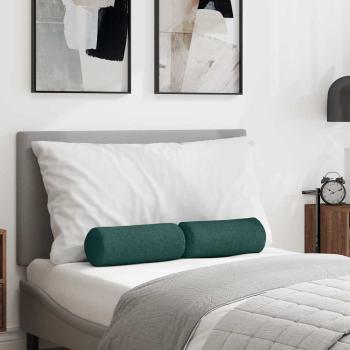 ARDEBO.de - Bolsterkissen 2 pcs Dunkelgrün Ø 15 x 40 cm Stoff