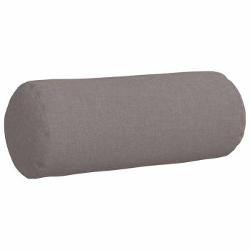 Bolsterkissen 2 pcs Taupe Ø 15 x 40 cm Stoff