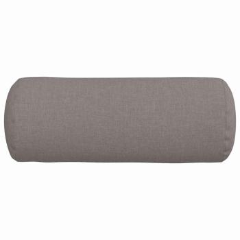 Bolsterkissen 2 pcs Taupe Ø 15 x 40 cm Stoff