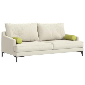 Bolsterkissen 2 pcs Hellgrün Ø 15 x 40 cm Stoff