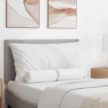 ARDEBO.de - Bolsterkissen 2 pcs Weiß Ø 15 x 40 cm Stoff