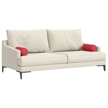 Bolsterkissen 2 pcs Rot Ø 15 x 40 cm Stoff