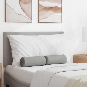 ARDEBO.de - Bolsterkissen 2 pcs Wolkengrau Ø 15 x 40 cm Stoff