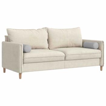 Bolsterkissen 2 pcs Wolkengrau Ø 15 x 40 cm Stoff