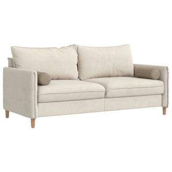 Bolsterkissen 2 pcs Taupe Ø 15 x 40 cm Mikrofaserstoff