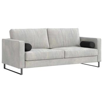 Bolsterkissen 2 pcs Schwarz Ø 15 x 40 cm Mikrofaserstoff