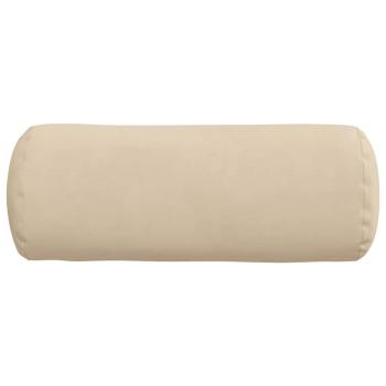 Bolsterkissen 2 pcs Creme Ø 15 x 40 cm Mikrofaserstoff