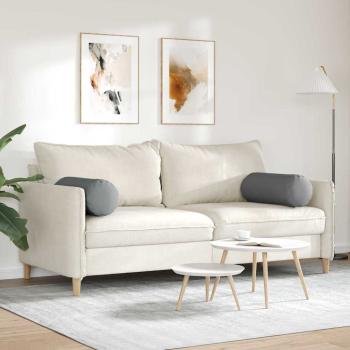 Bolsterkissen 2 pcs Dunkelgrau Ø 25 x 70 cm Stoff