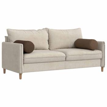 Bolsterkissen 2 pcs Braun Ø 25 x 70 cm Stoff