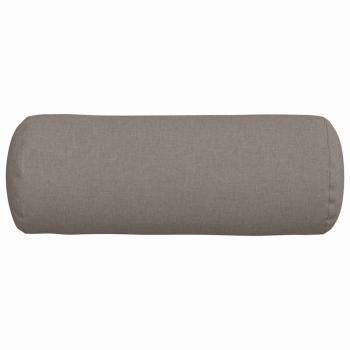 Bolsterkissen 2 pcs Taupe Ø 25 x 70 cm Stoff
