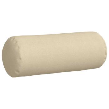 Bolsterkissen 2 pcs Creme Ø 25 x 70 cm Stoff