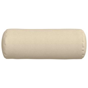 Bolsterkissen 2 pcs Creme Ø 25 x 70 cm Stoff