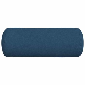 Bolsterkissen 2 pcs Blau Ø 25 x 70 cm Stoff