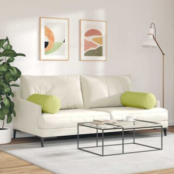Bolsterkissen 2 pcs Hellgrün Ø 25 x 70 cm Stoff